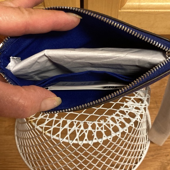 Coach Royal blue Horse & buggy wristlet NWT